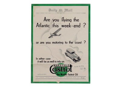 Lot 100 - A Castrol Poster Signed by Malcolm Campbell