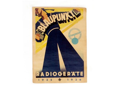 Lot 121 - An Original Nazi Germany 'Blaupunkt Radios' Poster