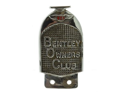 Lot 41 - A Bentley Owners Club Badge