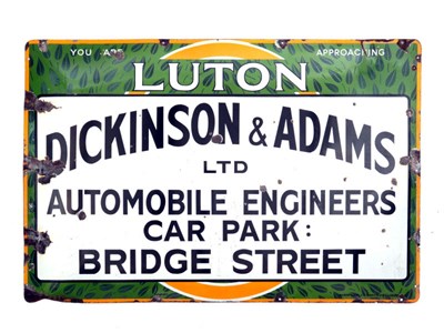 Lot 128 - Dickinson & Adams Enamel Sign