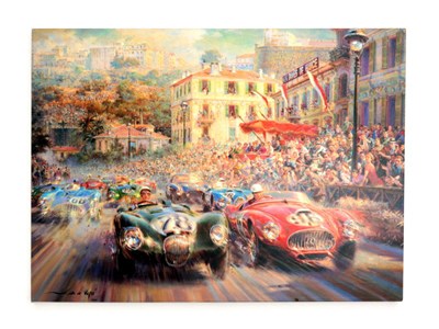 Lot 290 - 'Monaco 1952' by Alfredo De La Maria Canvas Print