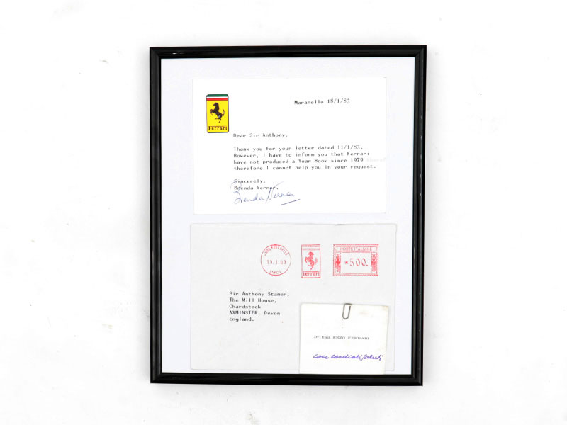 Lot 205 - Enzo Ferrari Business Card Presentation