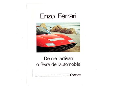 Lot 374 - An Enzo Ferrari Poster