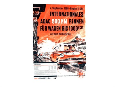 Lot 384 - 1960 ADAC 500Km Race Poster