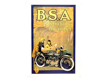 Lot 400 - BSA Motor Bicycles Poster