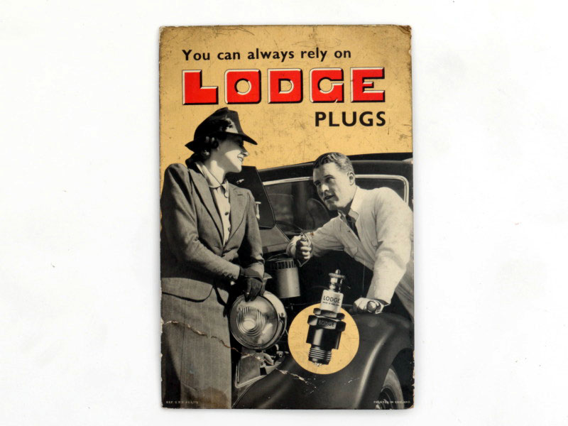 Lot 19 - A 'Lodge Sparking Plugs' Advertising Showcard