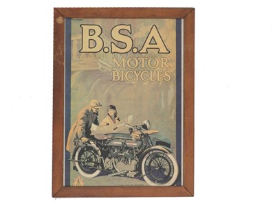 Lot 490 - A BSA Motor Bicycles Advertising Poster