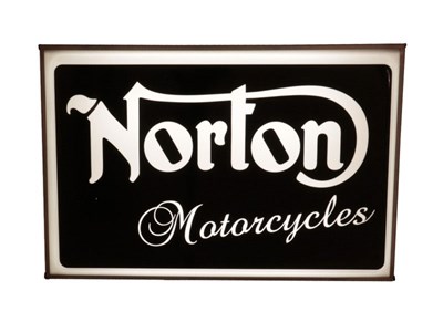 Lot 491 - A Norton Motorcycles Illuminated Sign
