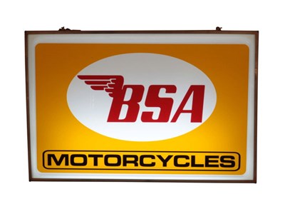 Lot 492 - BSA Motorcycles Illuminated Sign