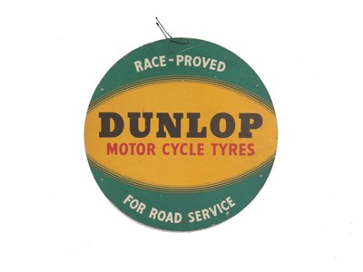 Lot 510 - A Dunlop Motorcycle Tyres 'Display Disc'