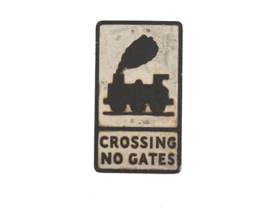 Lot 415 - 'Train Crossing - No Gates' Cast Sign
