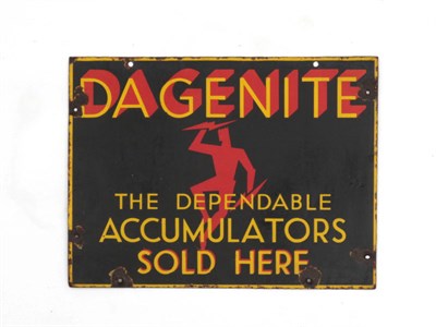 Lot 375 - A Dagenite Accumulators Enamel Sign