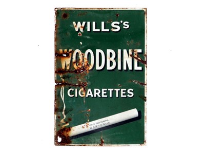 Lot 499 - A Wills's Cigarettes Enamel Sign