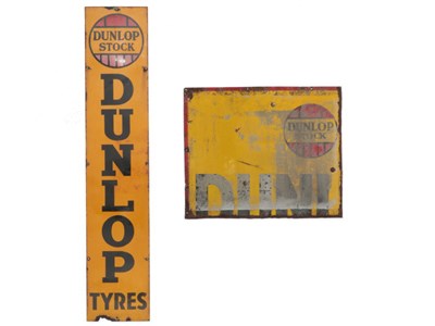 Lot 370 - Two Dunlop Enamel Signs