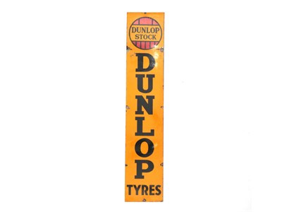 Lot 35 - A 'Dunlop Stock' Enamel Sign