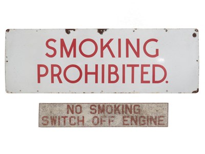 Lot 407 - Two 'No Smoking' Forecourt Signs