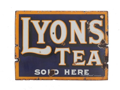 Lot 381 - 'Lyons Tea Sold Here' Enamel Sign