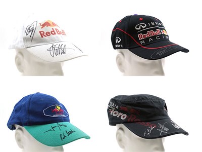 Lot 532 - Four Signed Formula One Baseball Caps