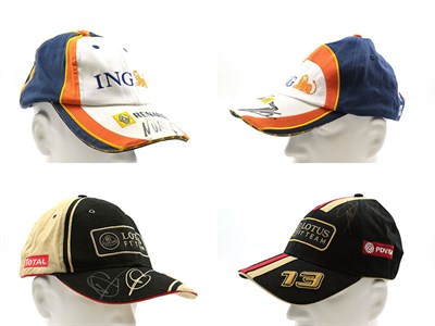 Lot 533 - Four Signed Formula One Baseball Caps