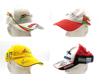 Lot 536 - Four Signed Formula One Baseball Caps