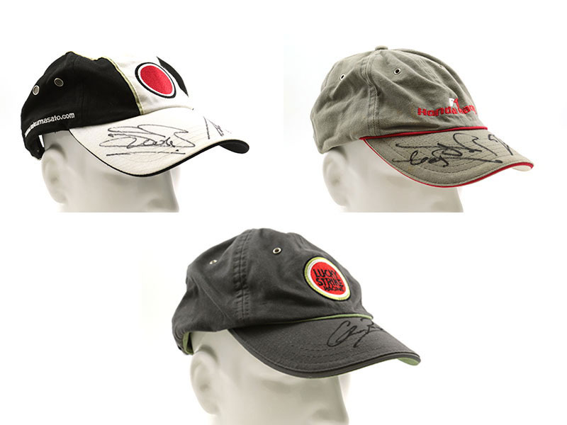 Lot 537 - Three Signed Formula One Baseball Caps