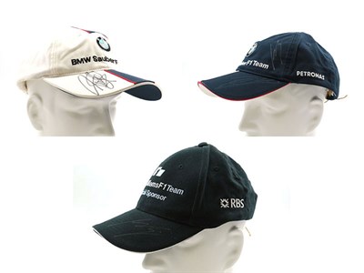 Lot 538 - Three Signed Formula One Baseball Caps
