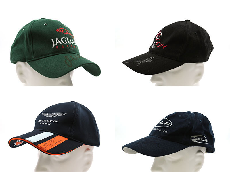 Lot 540 - Four Signed Motor Racing Baseball Caps