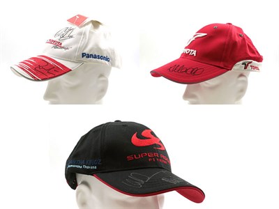 Lot 541 - Three Signed Formula One Baseball Caps