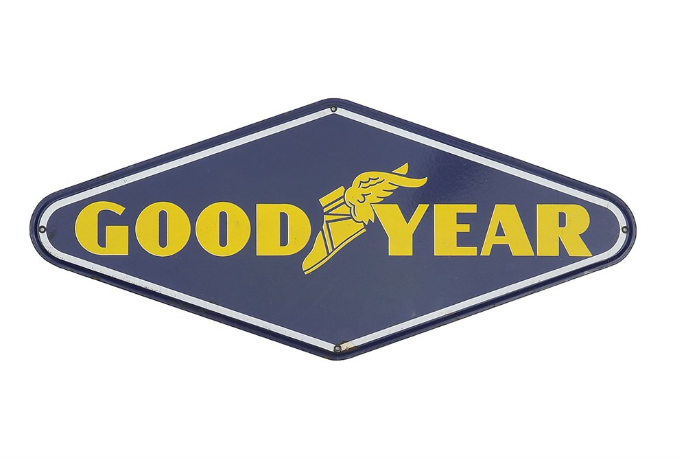 Lot 60 - A Goodyear Enamel Sign