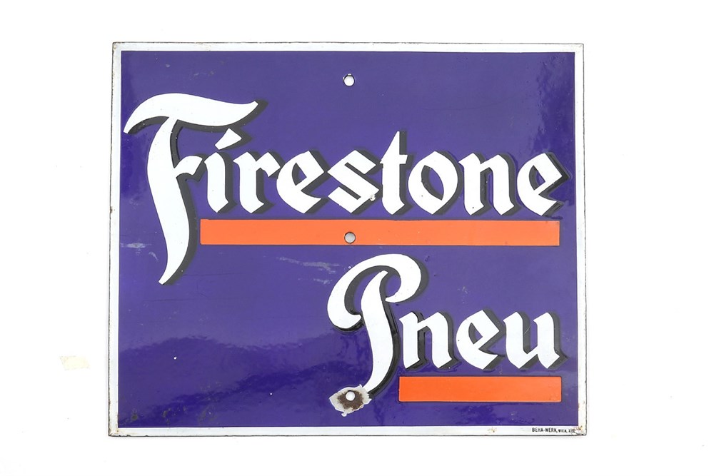 Lot 62 - A Firestone Enamel Sign