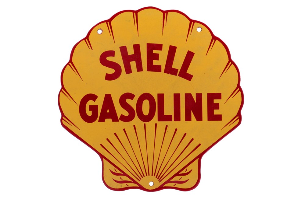 Lot 221 - A Shell Enamel Sign