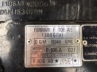 Lot 86 - 1977 Ferrari 308 GTB 'Vetroresina'